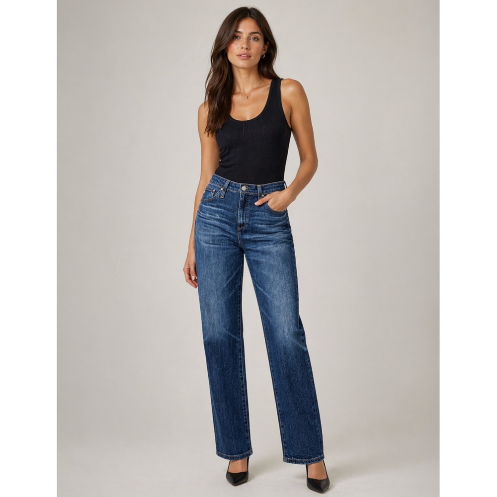 AG Adriano Goldschmied The Phoebe Jeans Sz 27‎ Vintage High Waisted Tapered Leg